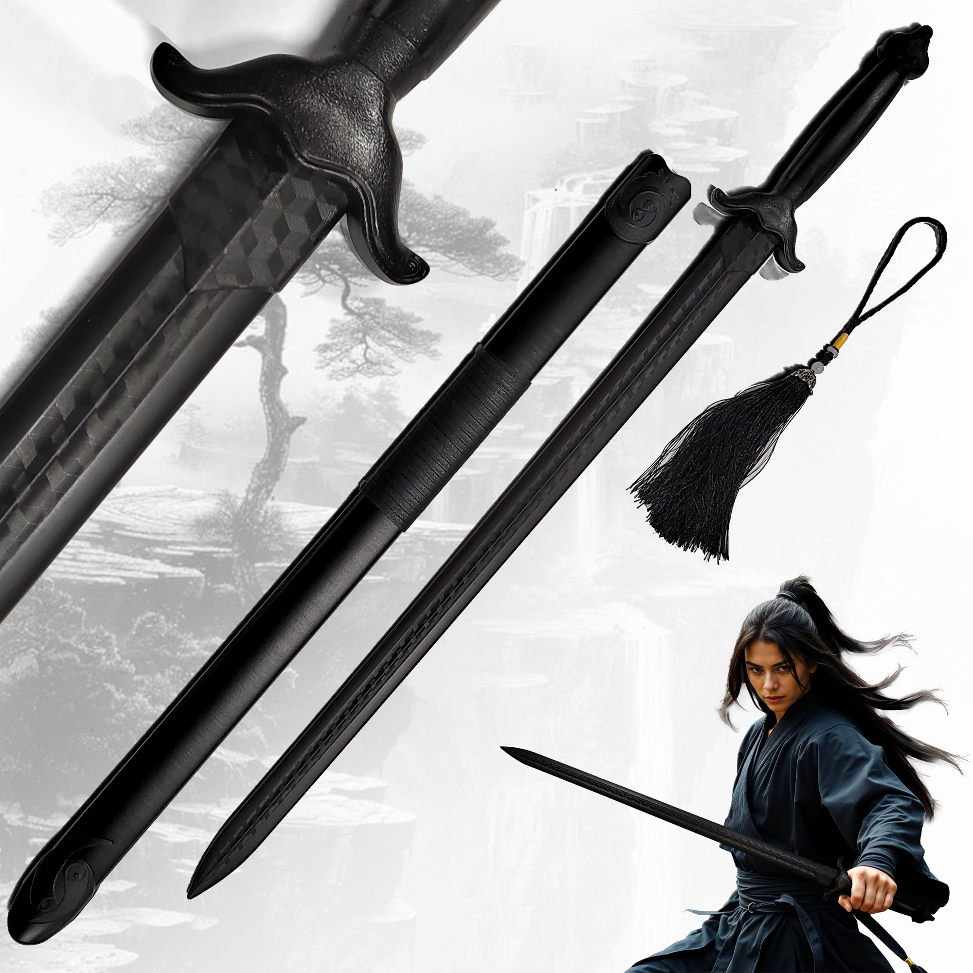 Tai Chi Schwert mit Scheide, Trainingsschwert aus Polypropylen